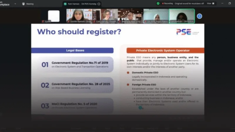 Kementerian Komunikasi dan Digital Republik Indonesia (Komdigi) melalui Direktorat Jenderal Pengawasan Ruang Digital menerima audiensi perwakilan Cloudflare secara daring. - foto tangkapan layar web Komdigi