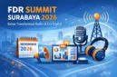 FDR Summit Surabaya 2026 adalah forum diskusi dan networking yang membahas transformasi radio digital serta strategi bisnis radio modern.