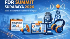 FDR Summit Surabaya 2026 adalah forum diskusi dan networking yang membahas transformasi radio digital serta strategi bisnis radio modern.
