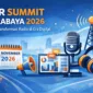 FDR Summit Surabaya 2026 adalah forum diskusi dan networking yang membahas transformasi radio digital serta strategi bisnis radio modern.