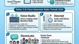 AI Voice Generator Radio Terbaik menjadi sorotan di industri penyiaran pada 2026 setelah sejumlah platform teknologi audio menguji lima alat populer untuk kebutuhan produksi siaran radio modern.